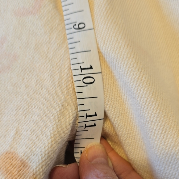 Free People Osaka Tie Dye Barrel Jeans We The Free Button Ivory & Tan. Size 24 - Picture 14 of 16